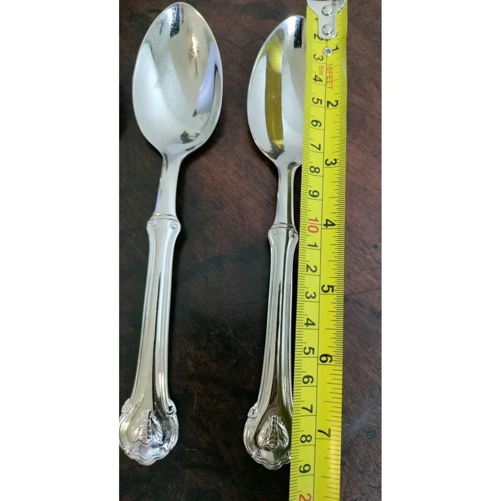 Wallace Napoleon Bee Flatware Set - 3 Soup Spoons & 1 Teaspoon Stainless Steel